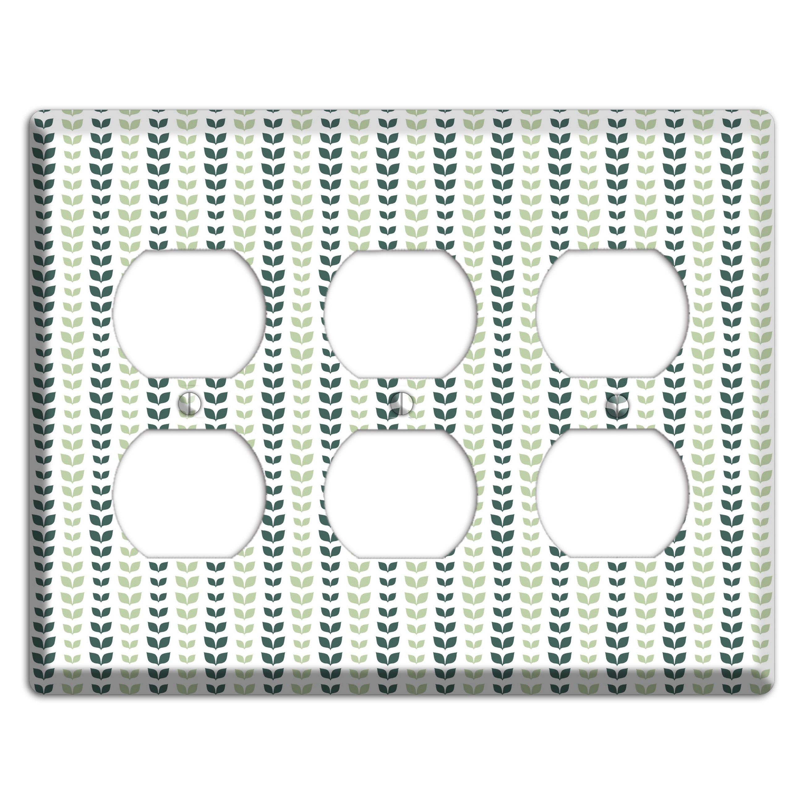 Leaves Style X 3 Duplex Wallplate