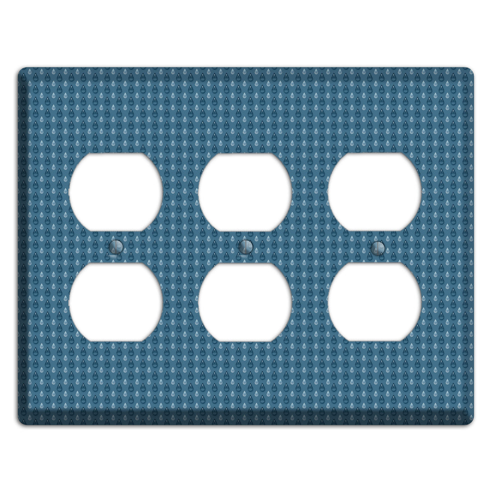 Blue Drops 3 Duplex Wallplate