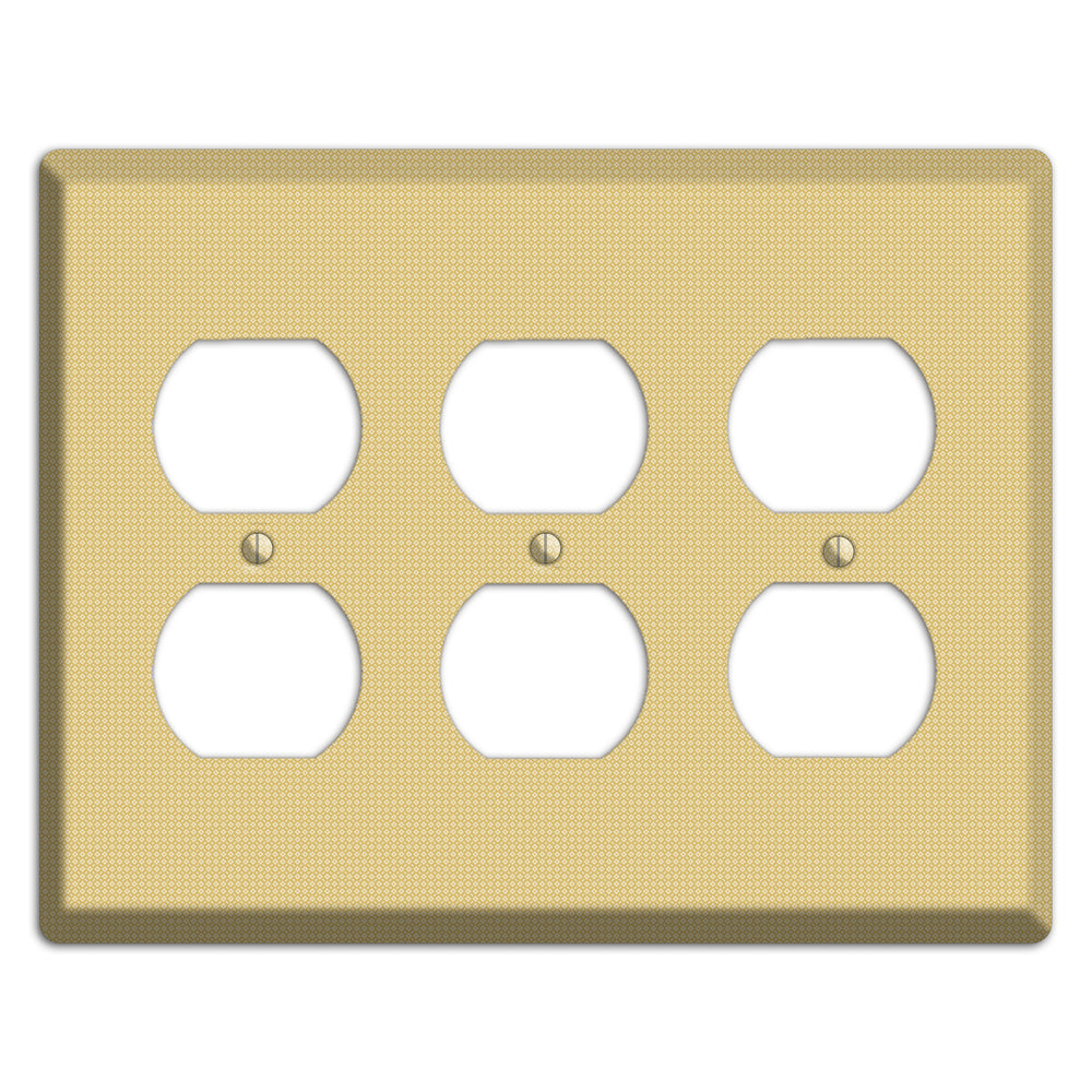 Khaki Weave 3 Duplex Wallplate