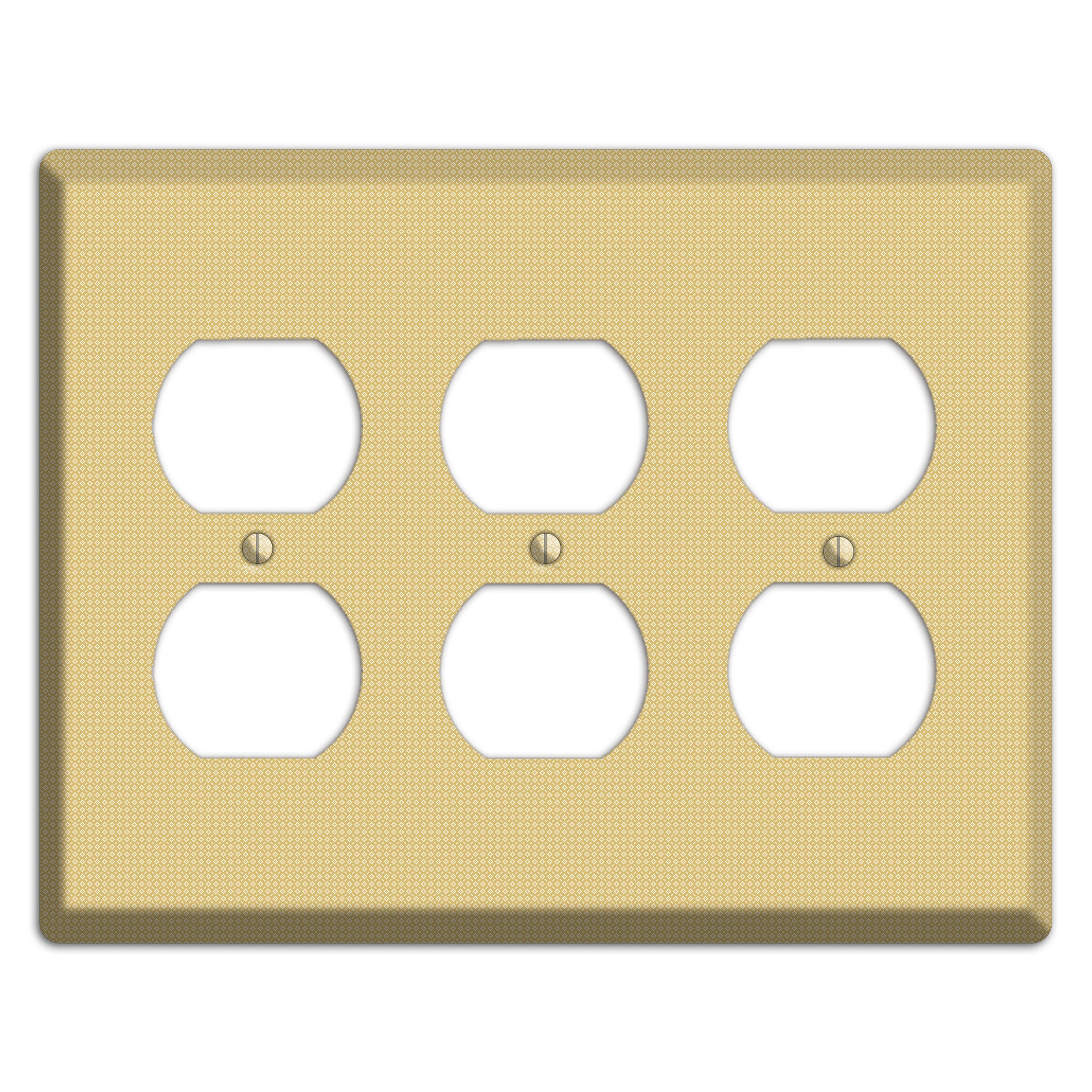 Khaki Weave 3 Duplex Wallplate