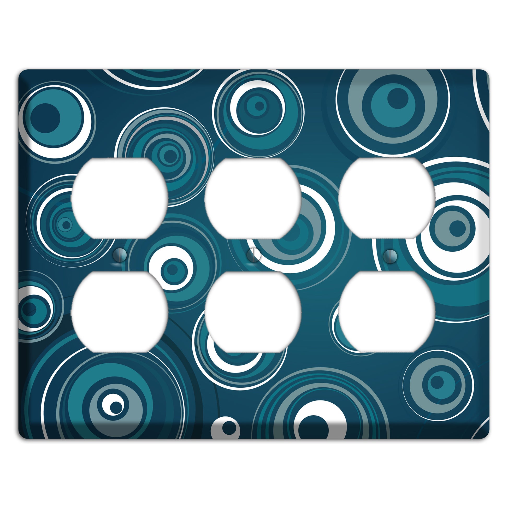 Blue Circles 3 Duplex Wallplate