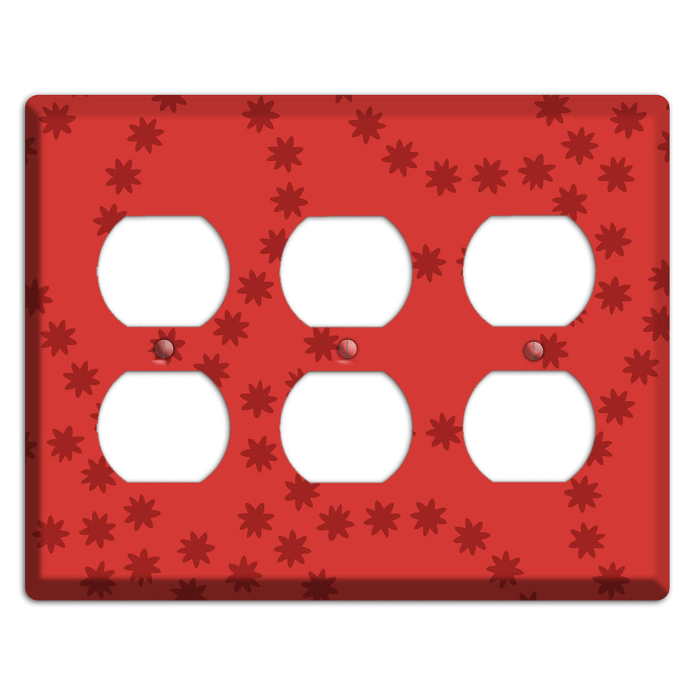 Multi Red Constellation 3 Duplex Wallplate