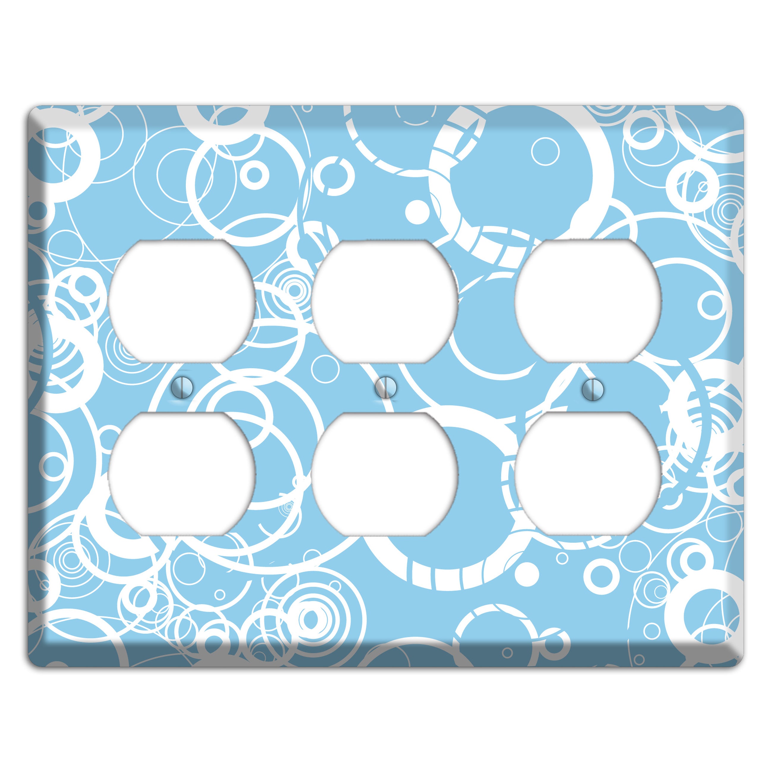 Light Blue Circles 3 Duplex Wallplate