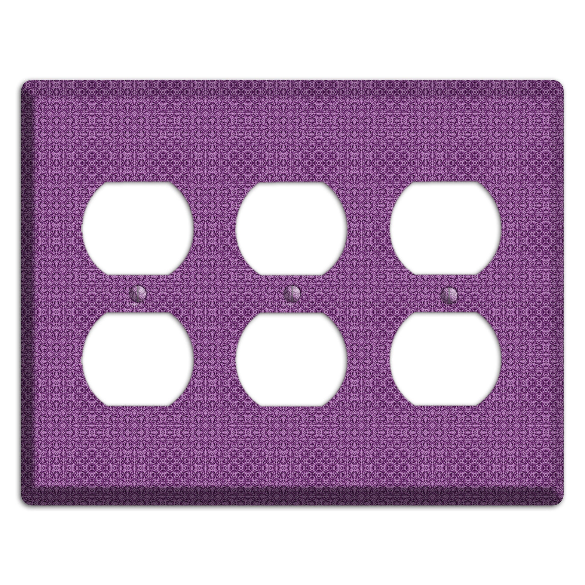 Multi Purple Foulard 3 Duplex Wallplate