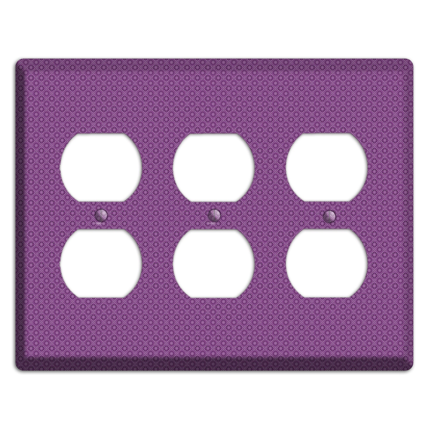 Multi Purple Foulard 3 Duplex Wallplate