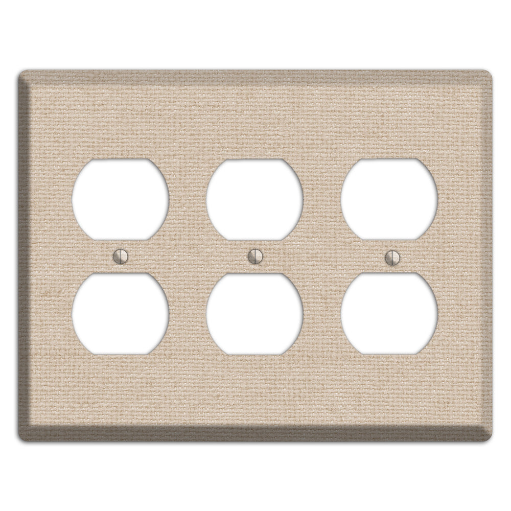 Vanilla Neutral Texture 3 Duplex Wallplate
