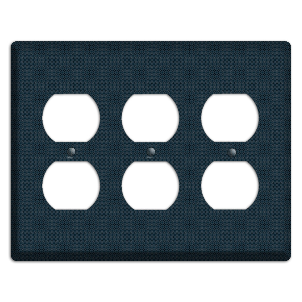Navy Foulard 3 Duplex Wallplate