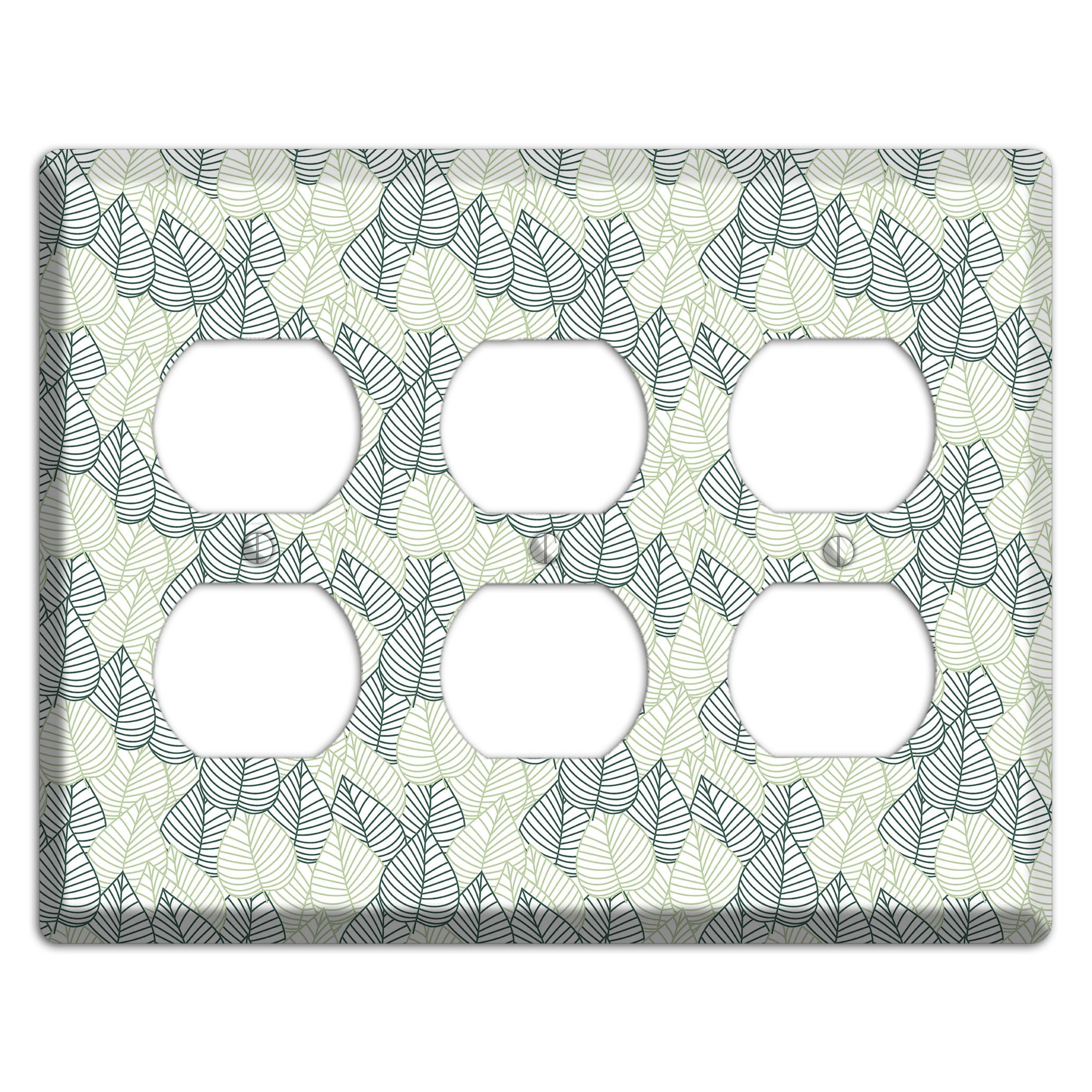 Leaves Style N 3 Duplex Wallplate