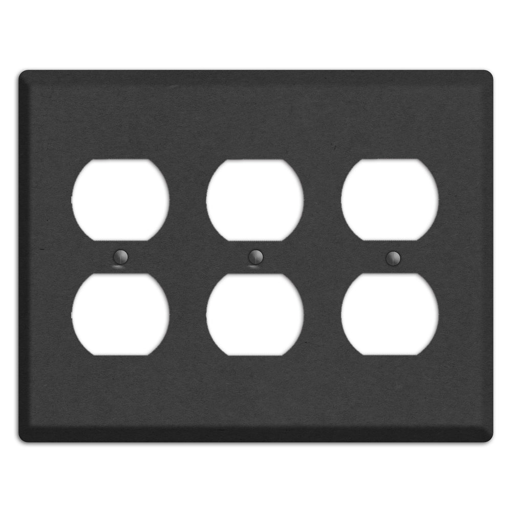 Charcoal Kraft 3 Duplex Wallplate