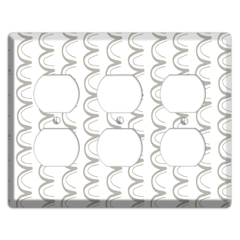Simple Scandanavian Style T 3 Duplex Wallplate