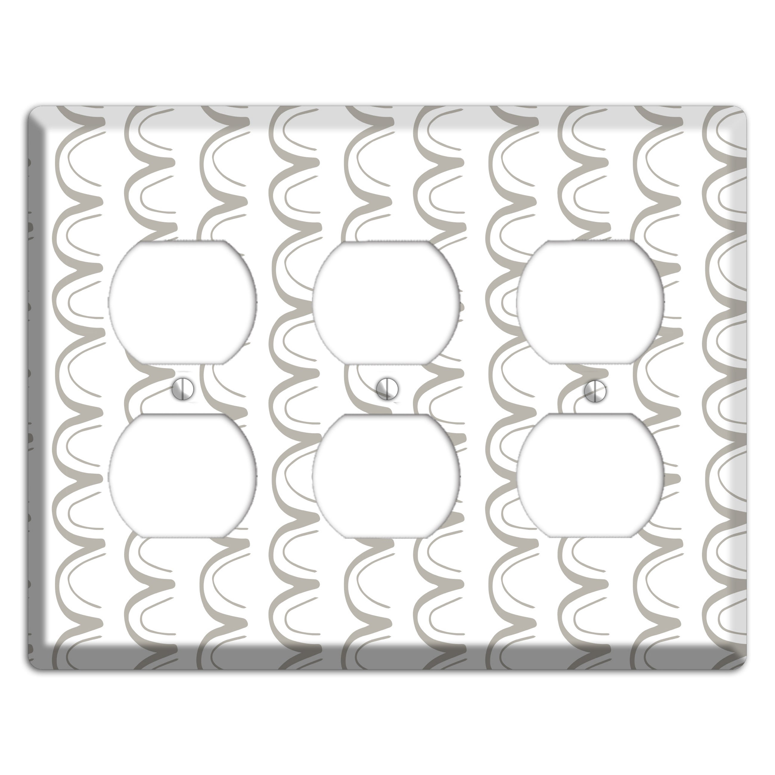 Simple Scandanavian Style T 3 Duplex Wallplate