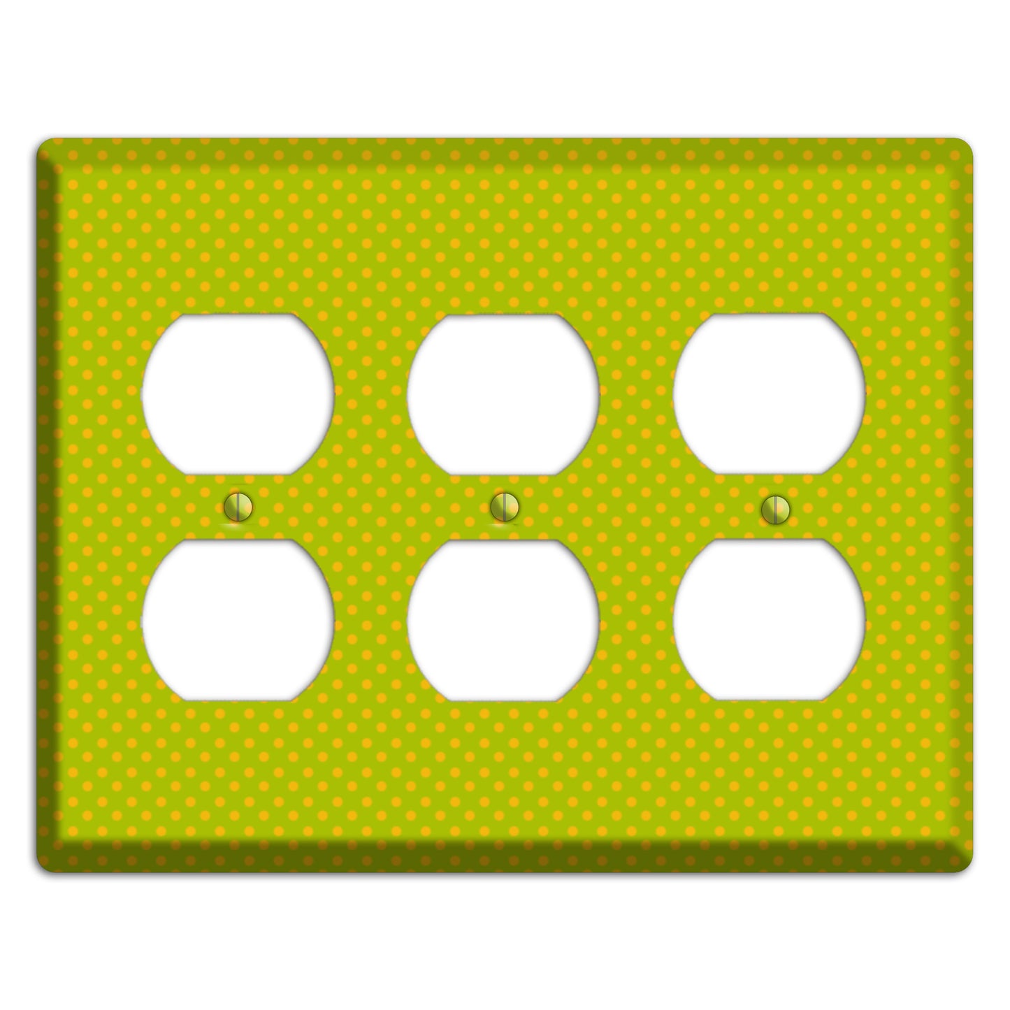 Multi Lime Tiny Polka Dots 3 Duplex Wallplate