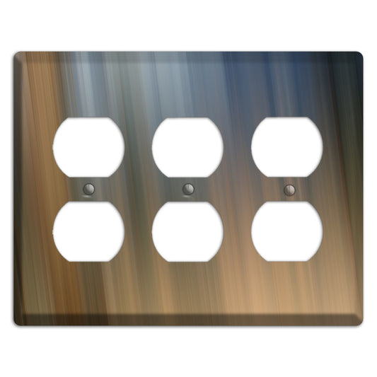 Brown and Blue-grey Ray of Light 3 Duplex Wallplate