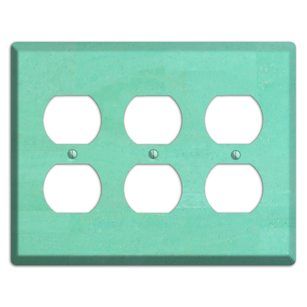 Seafoam Cork 3 Duplex Wallplate