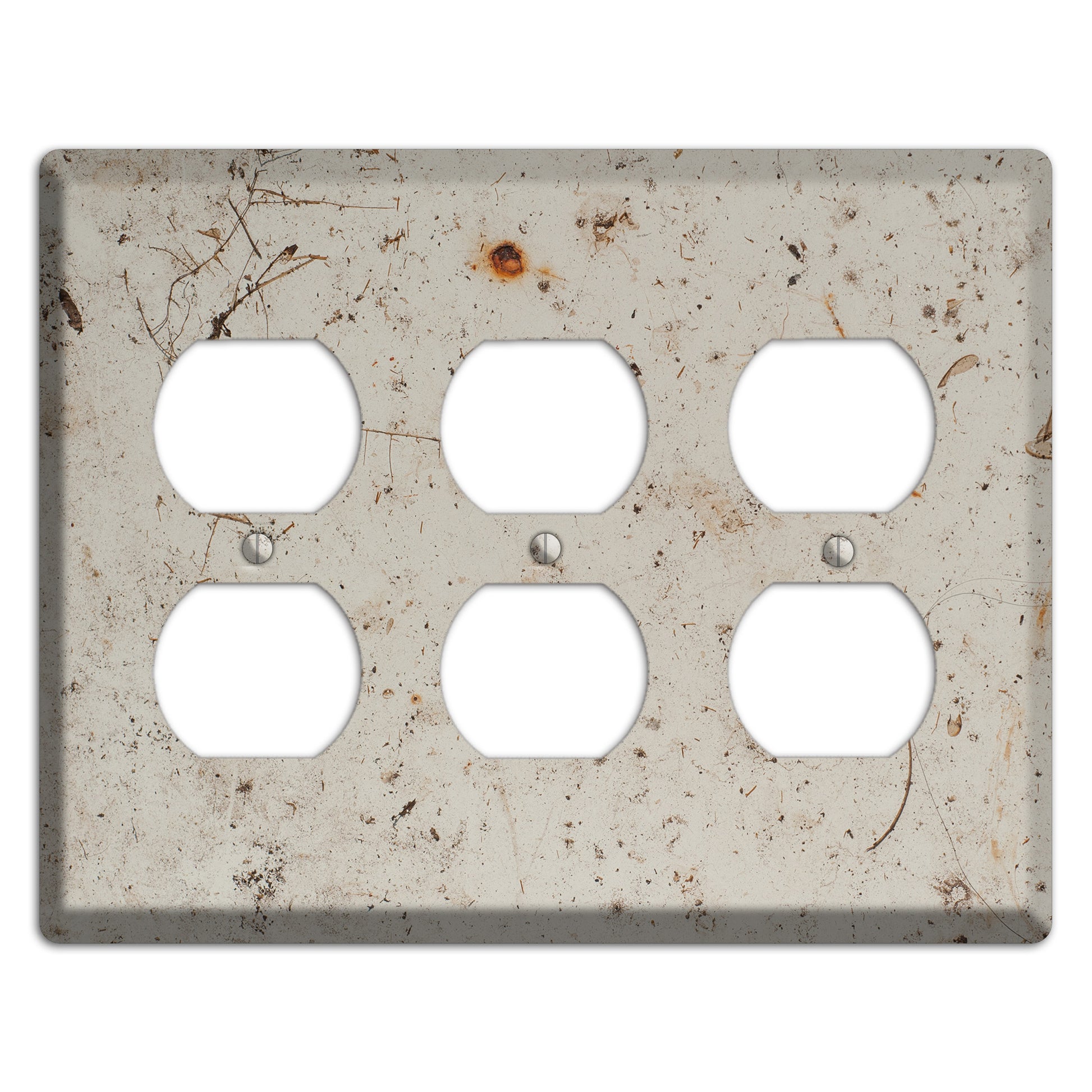 Spotted Concrete 3 Duplex Wallplate