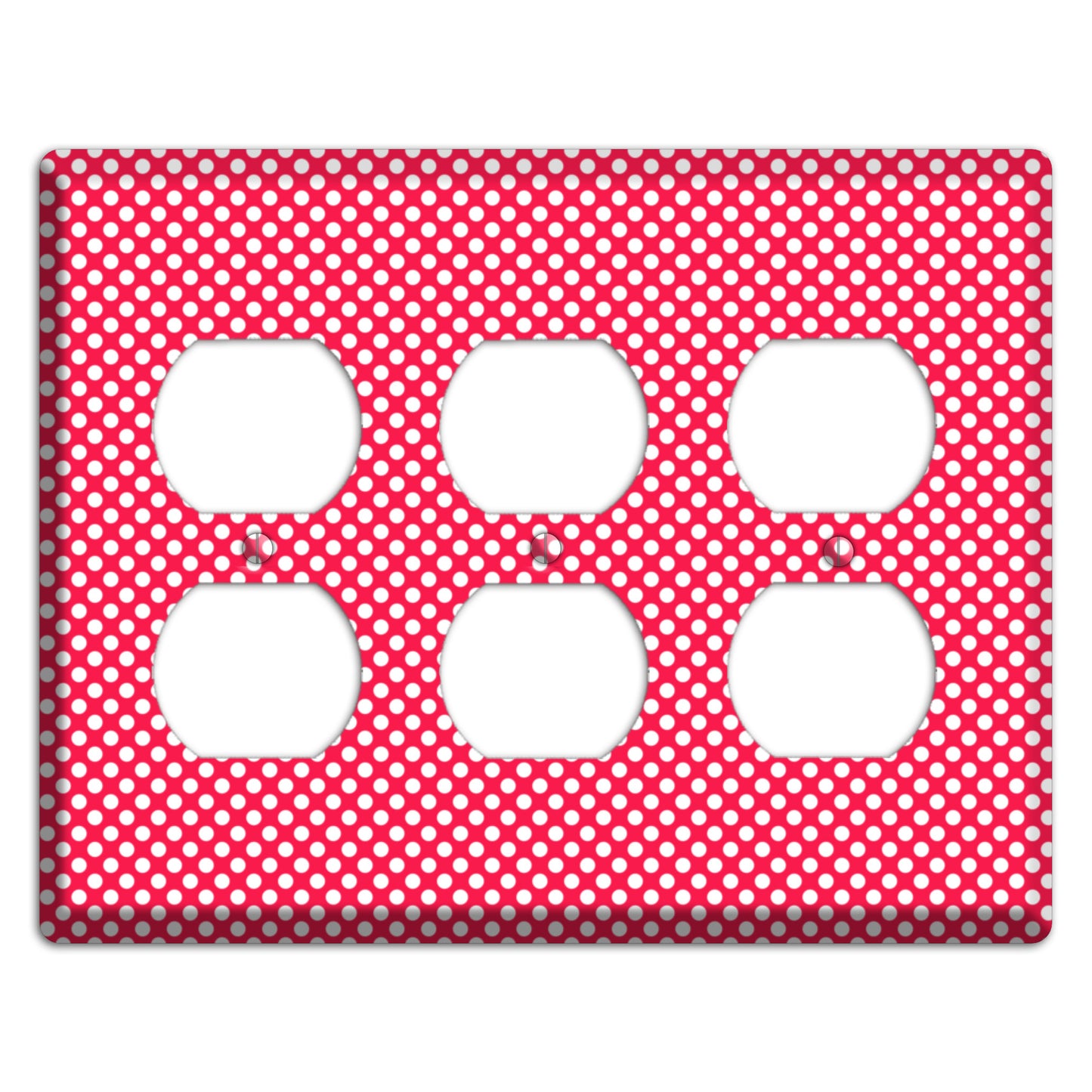 Fuschia with Pink Tiny Polka Dots 3 Duplex Wallplate