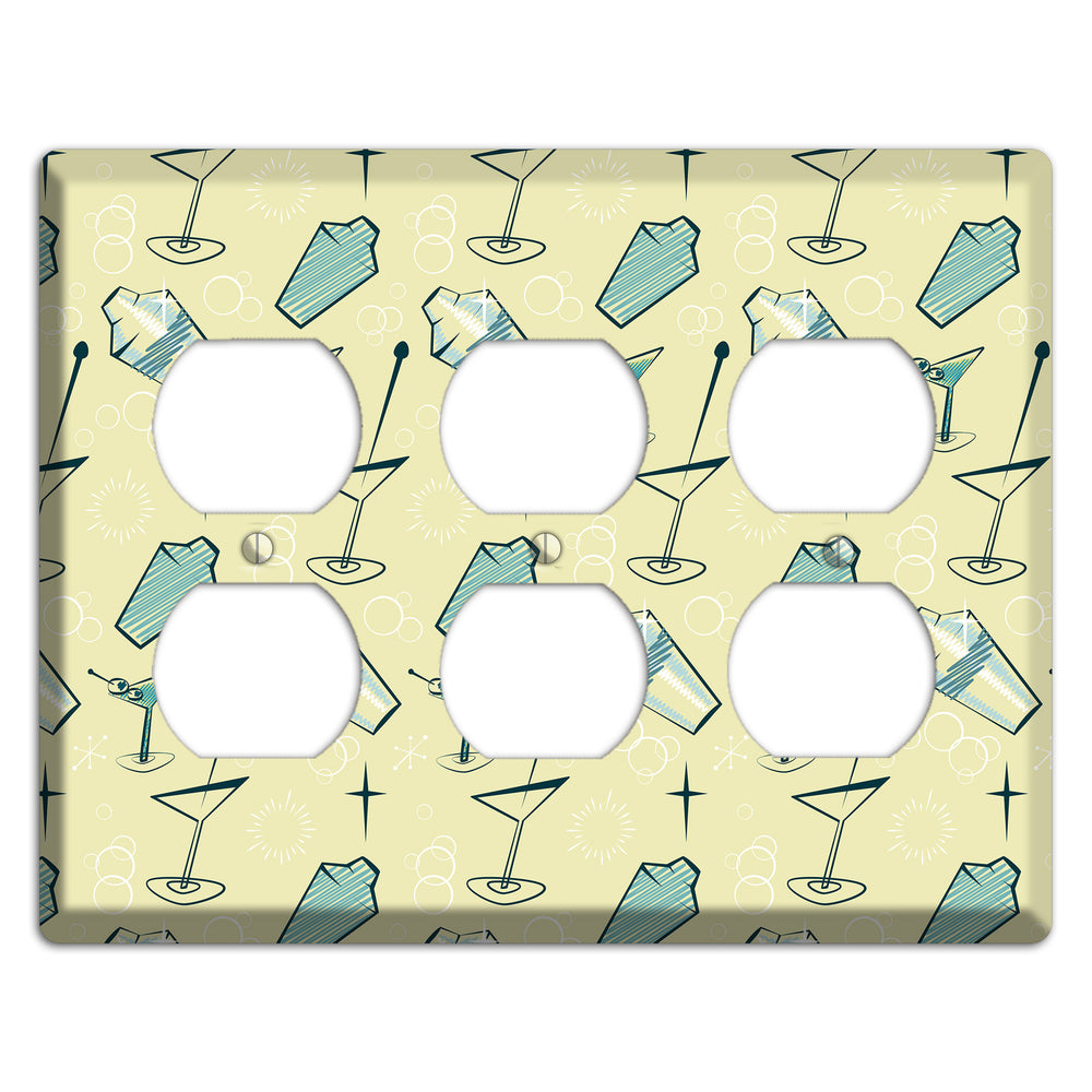 Retro Cocktails Lime 3 Duplex Wallplate