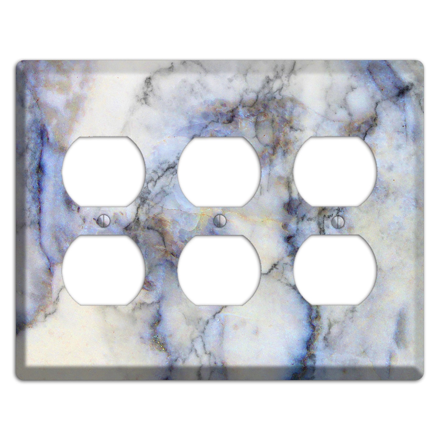 Spindle Marble 3 Duplex Wallplate