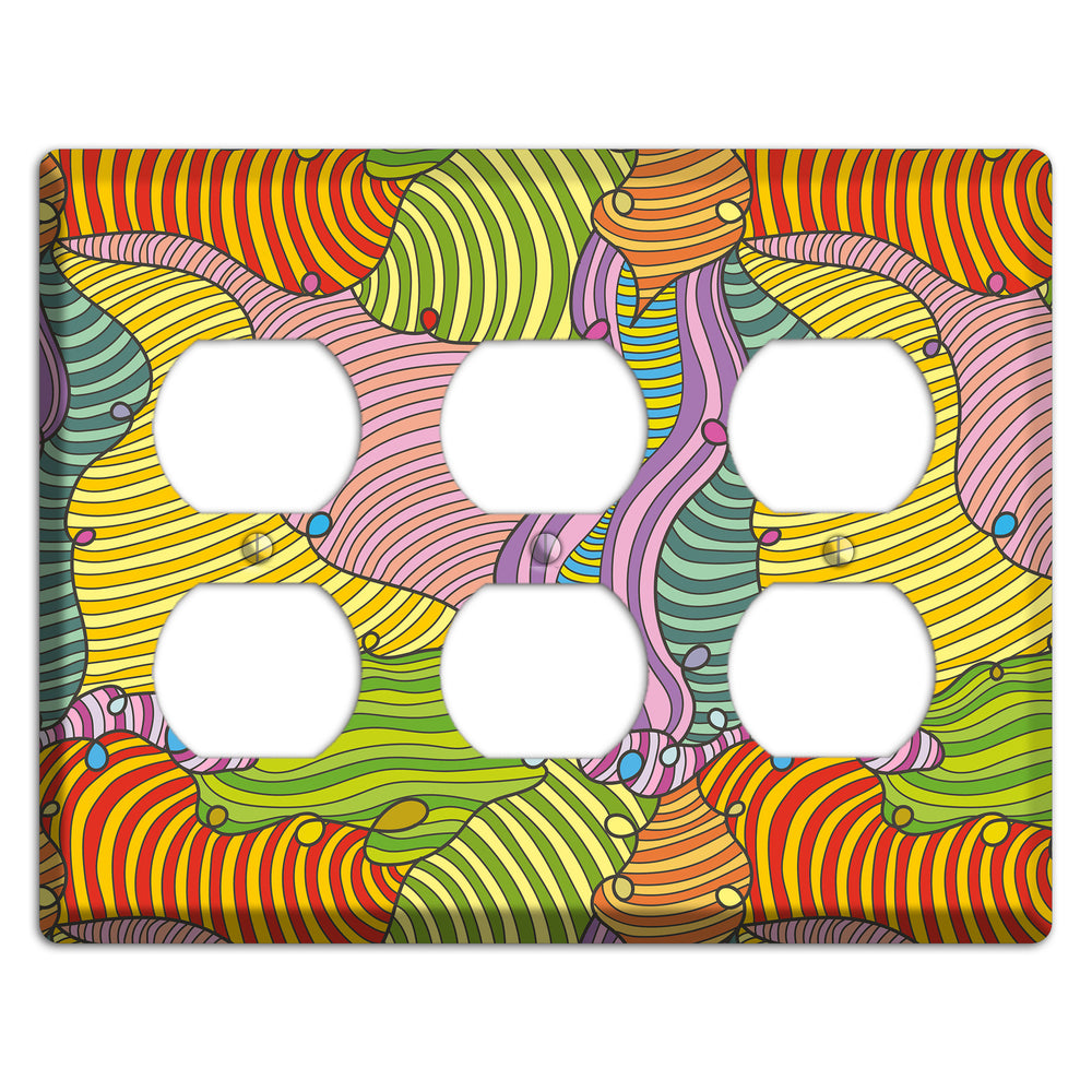 Retro Flourish 5 3 Duplex Wallplate