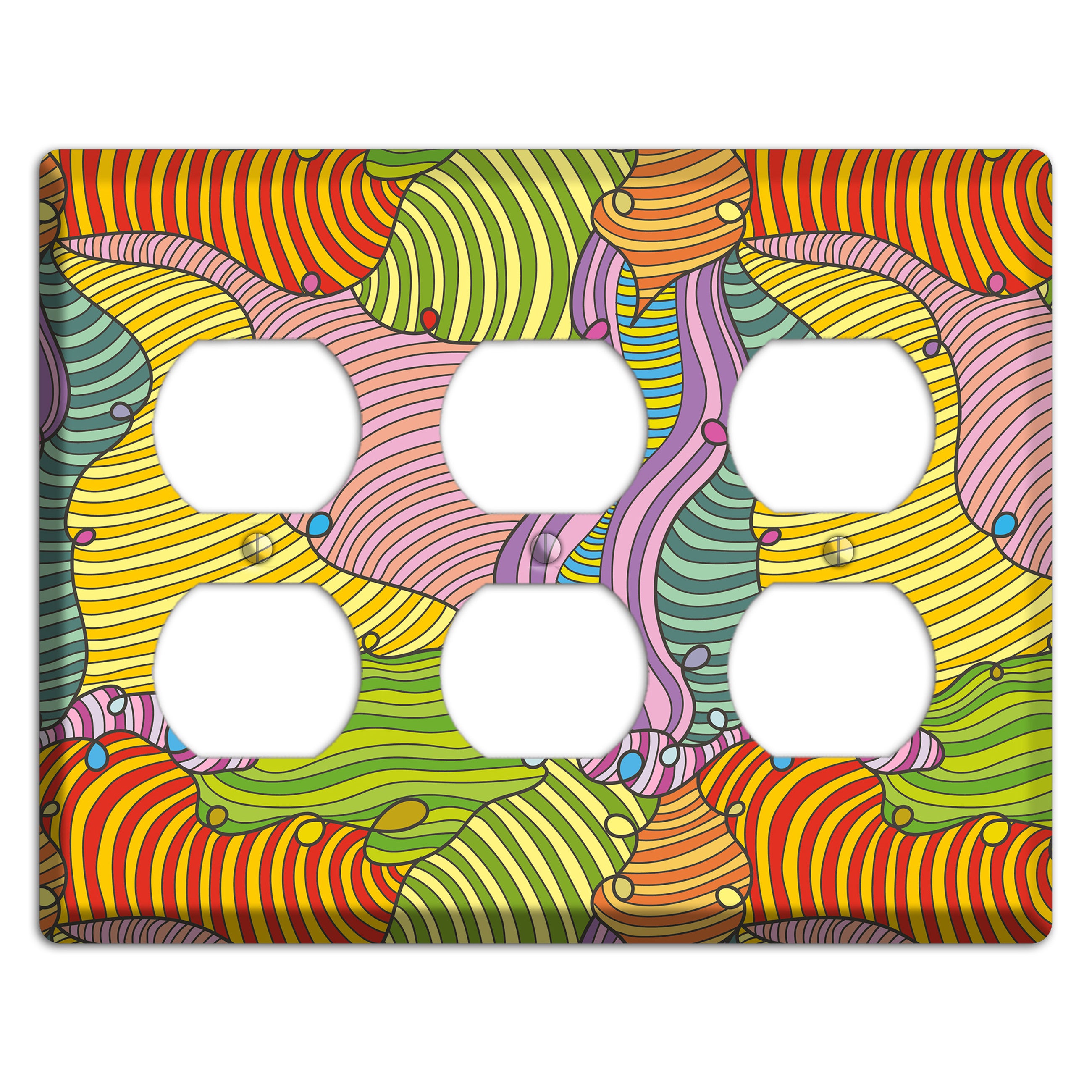 Retro Flourish 5 3 Duplex Wallplate
