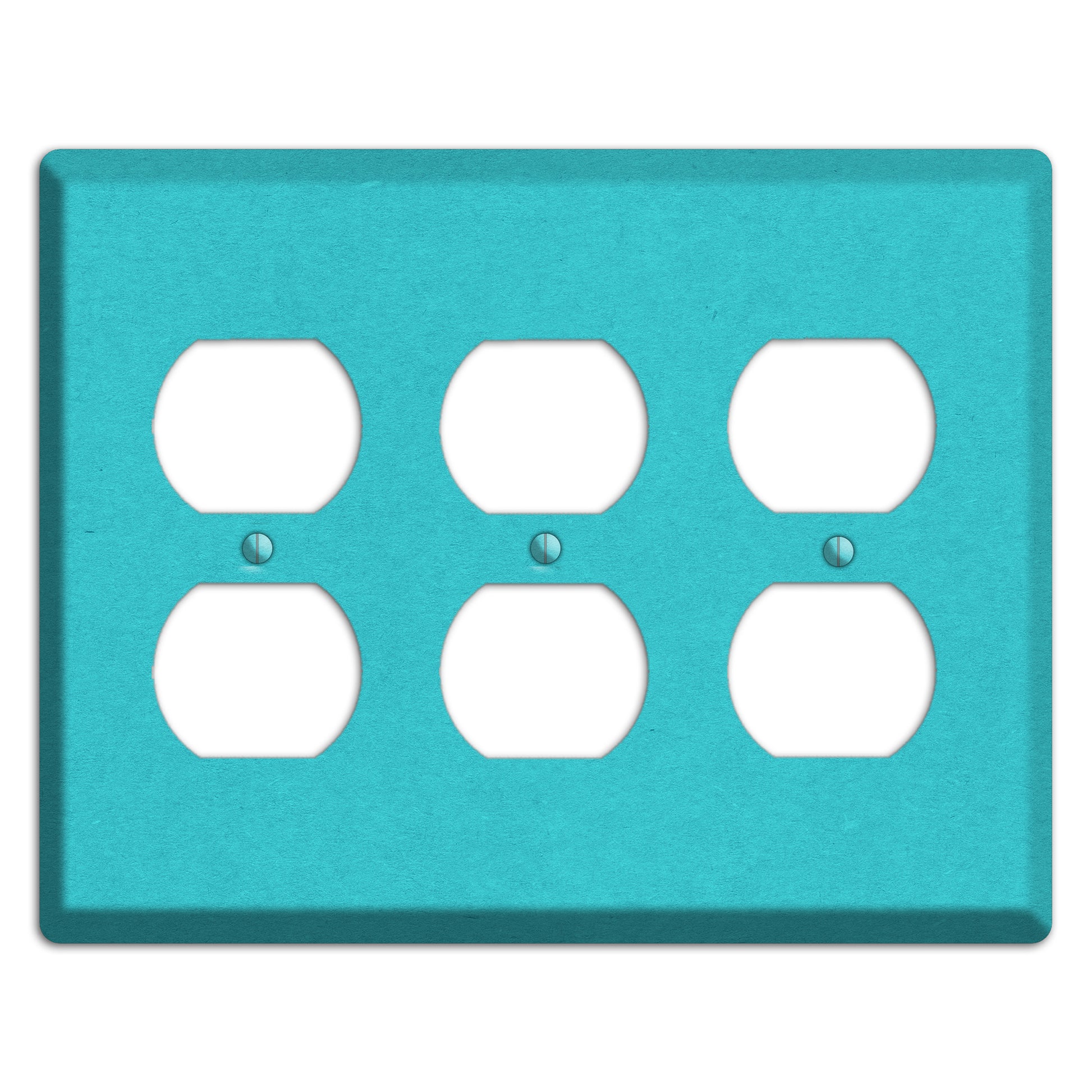 Medium Turquoise Kraft 3 Duplex Wallplate