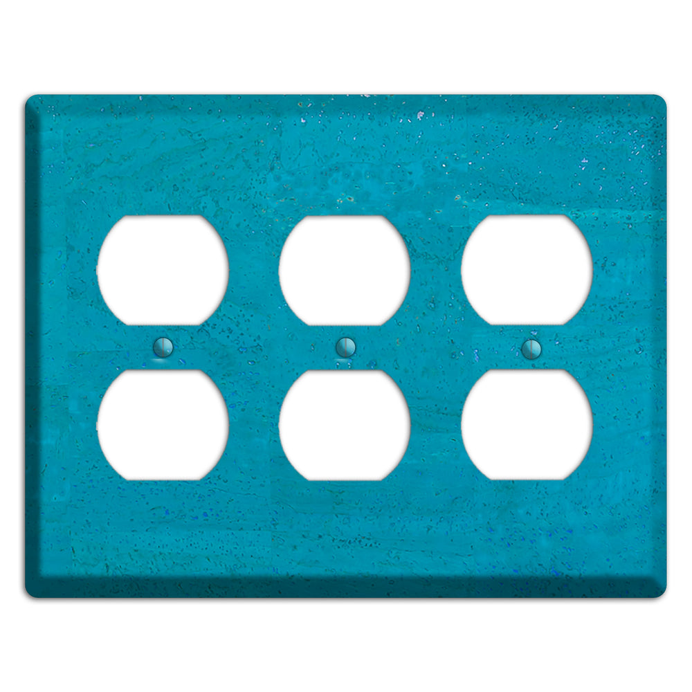 Bahama Blue Cork 3 Duplex Wallplate