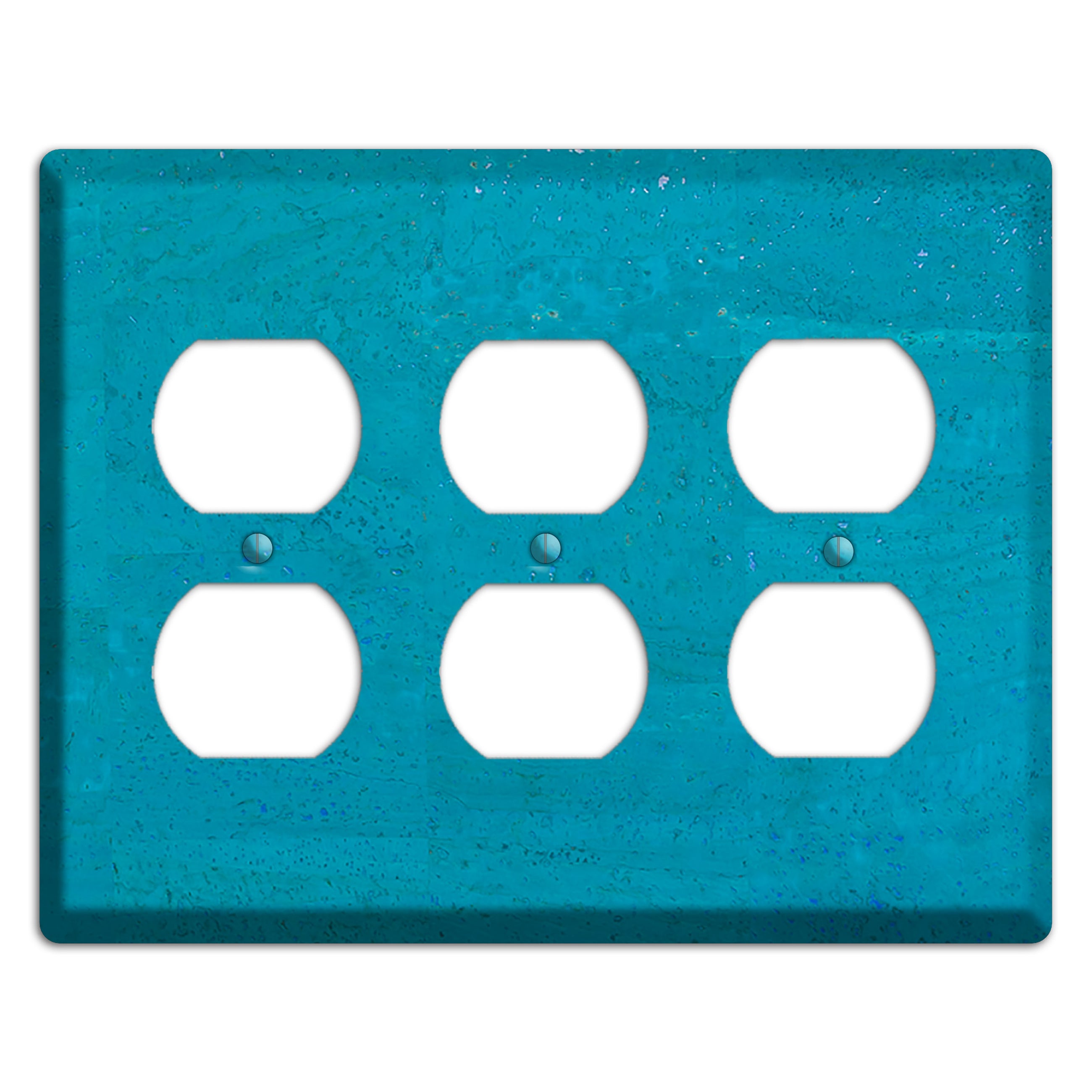 Bahama Blue Cork 3 Duplex Wallplate
