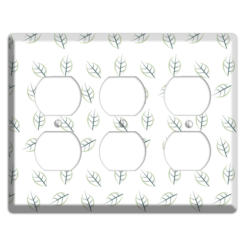 Leaves Style DD 3 Duplex Wallplate