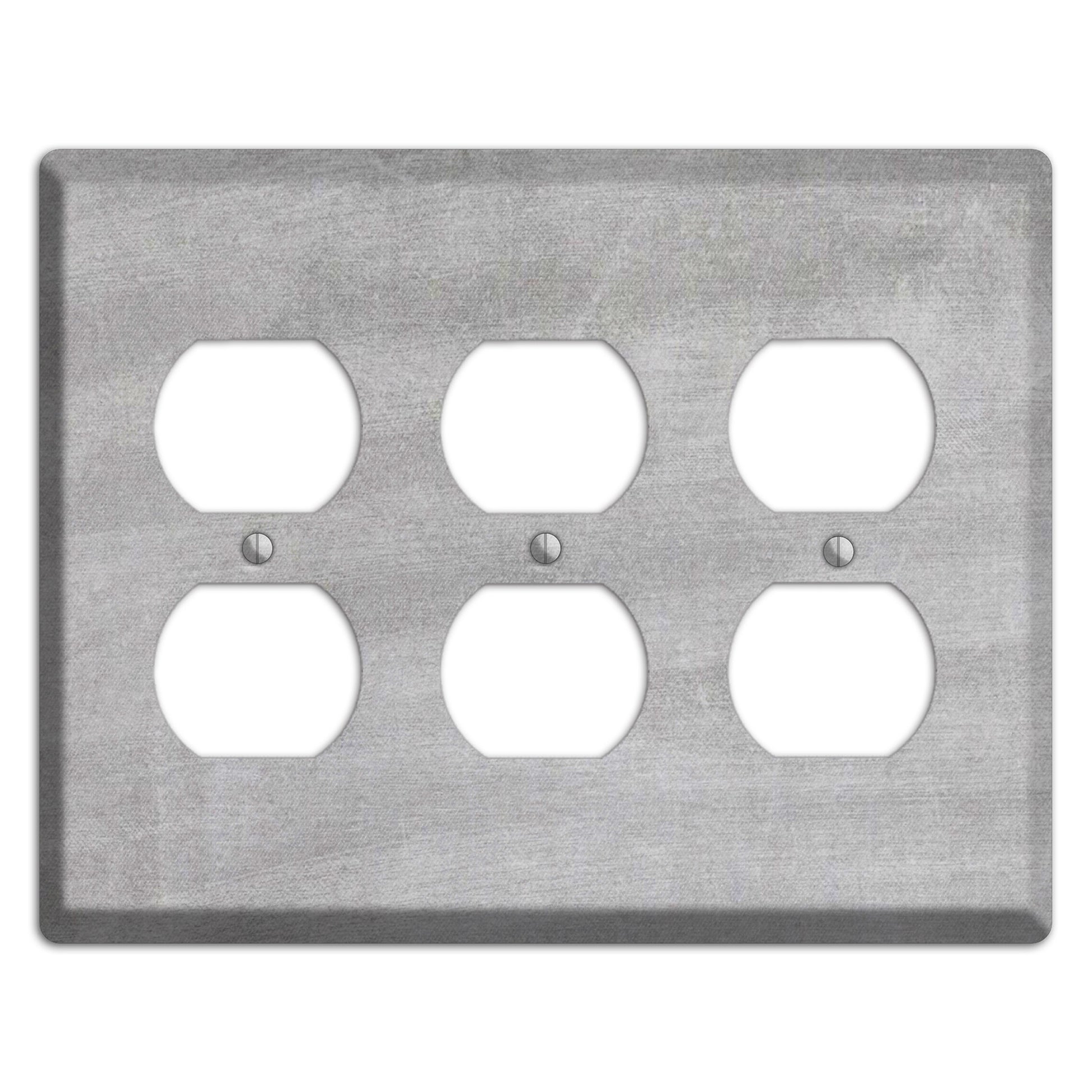 Chalk Light Grey 3 Duplex Wallplate