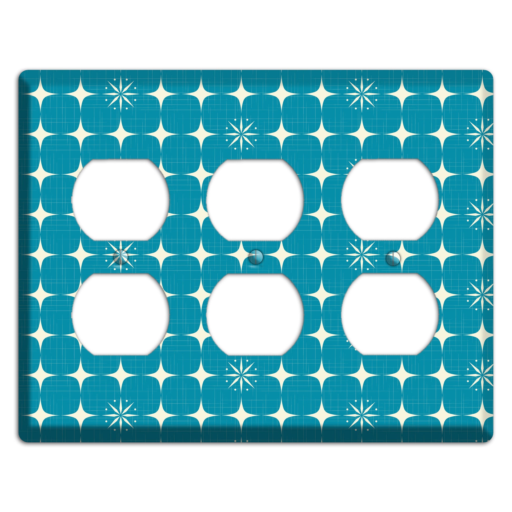 Blue Atomic 3 Duplex Wallplate