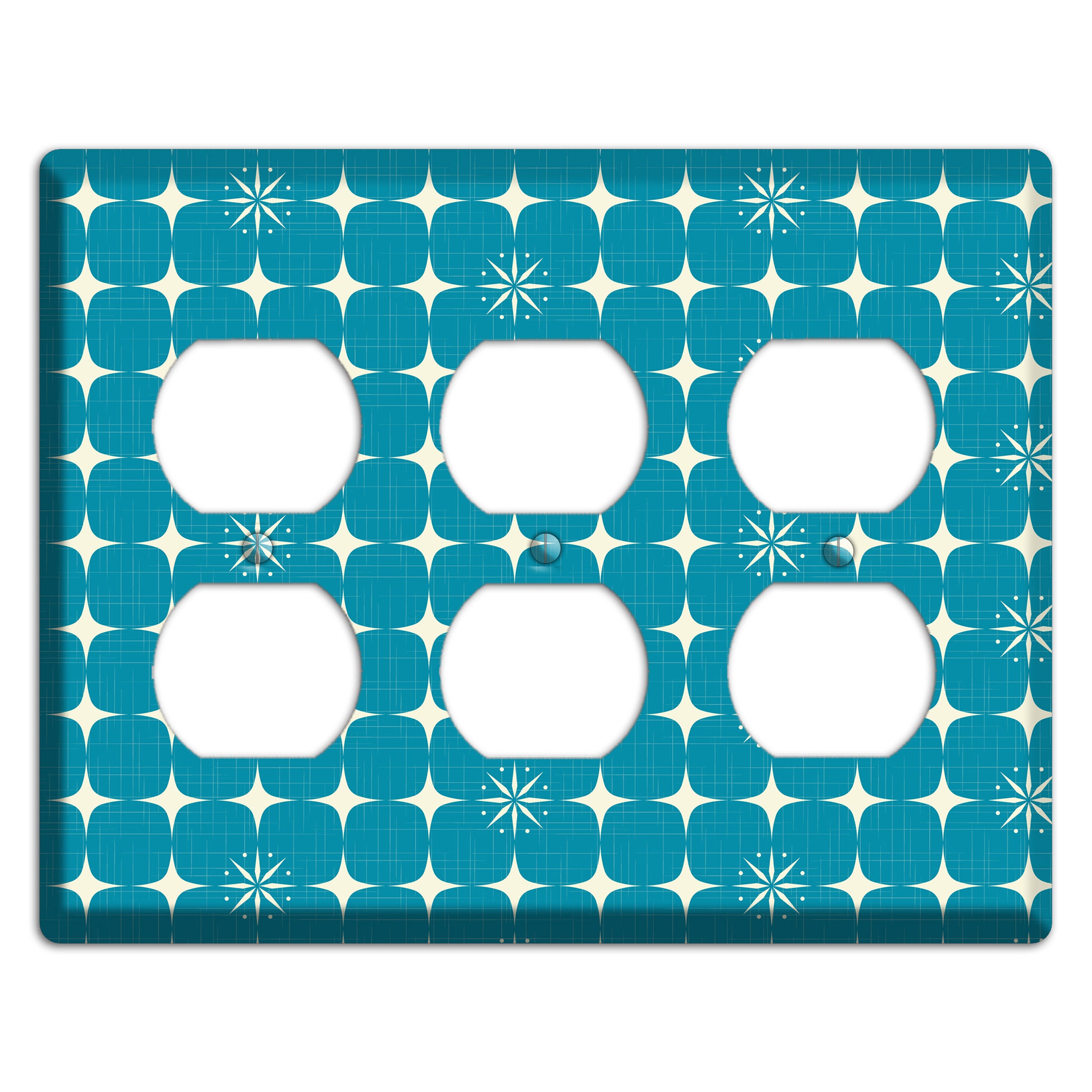 Blue Atomic 3 Duplex Wallplate