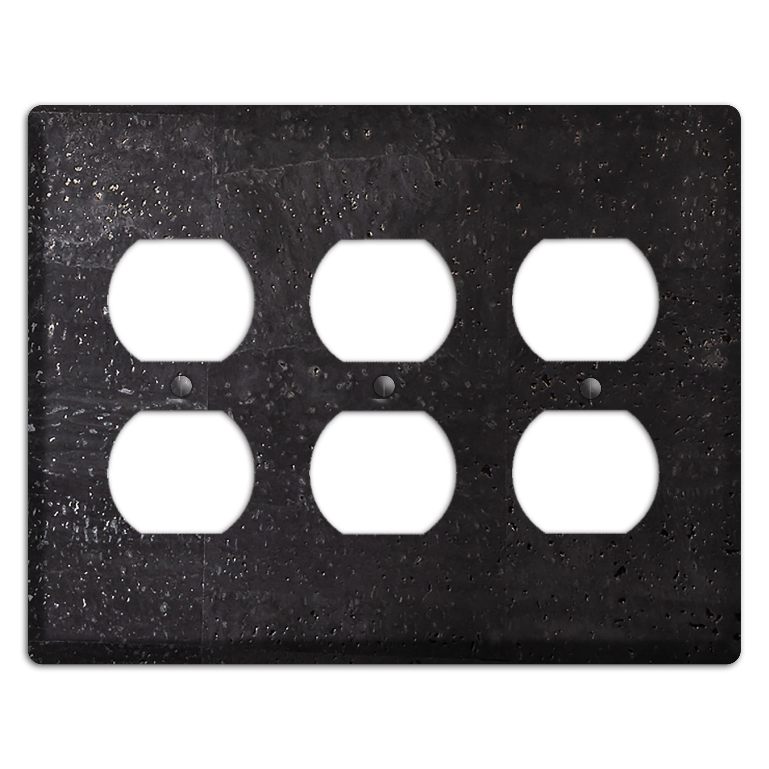 Black Cork 3 Duplex Wallplate