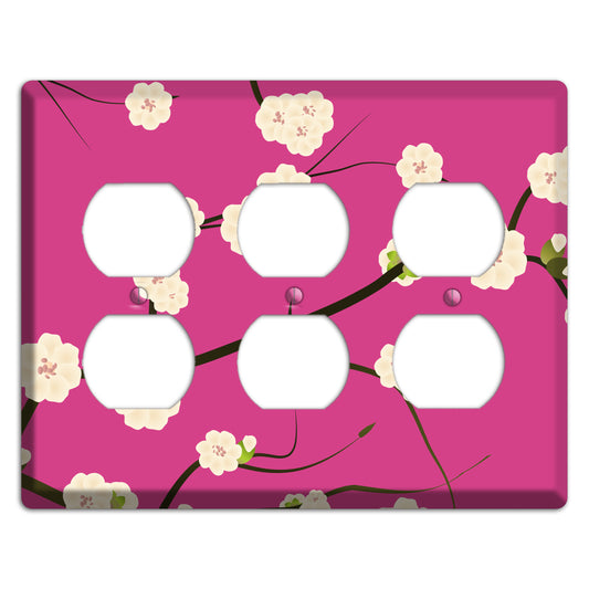 Pink Cherry Blossoms 3 Duplex Wallplate