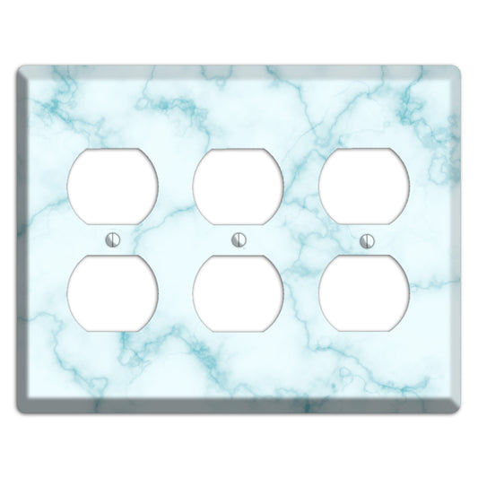 Blue Stained Marble 3 Duplex Wallplate