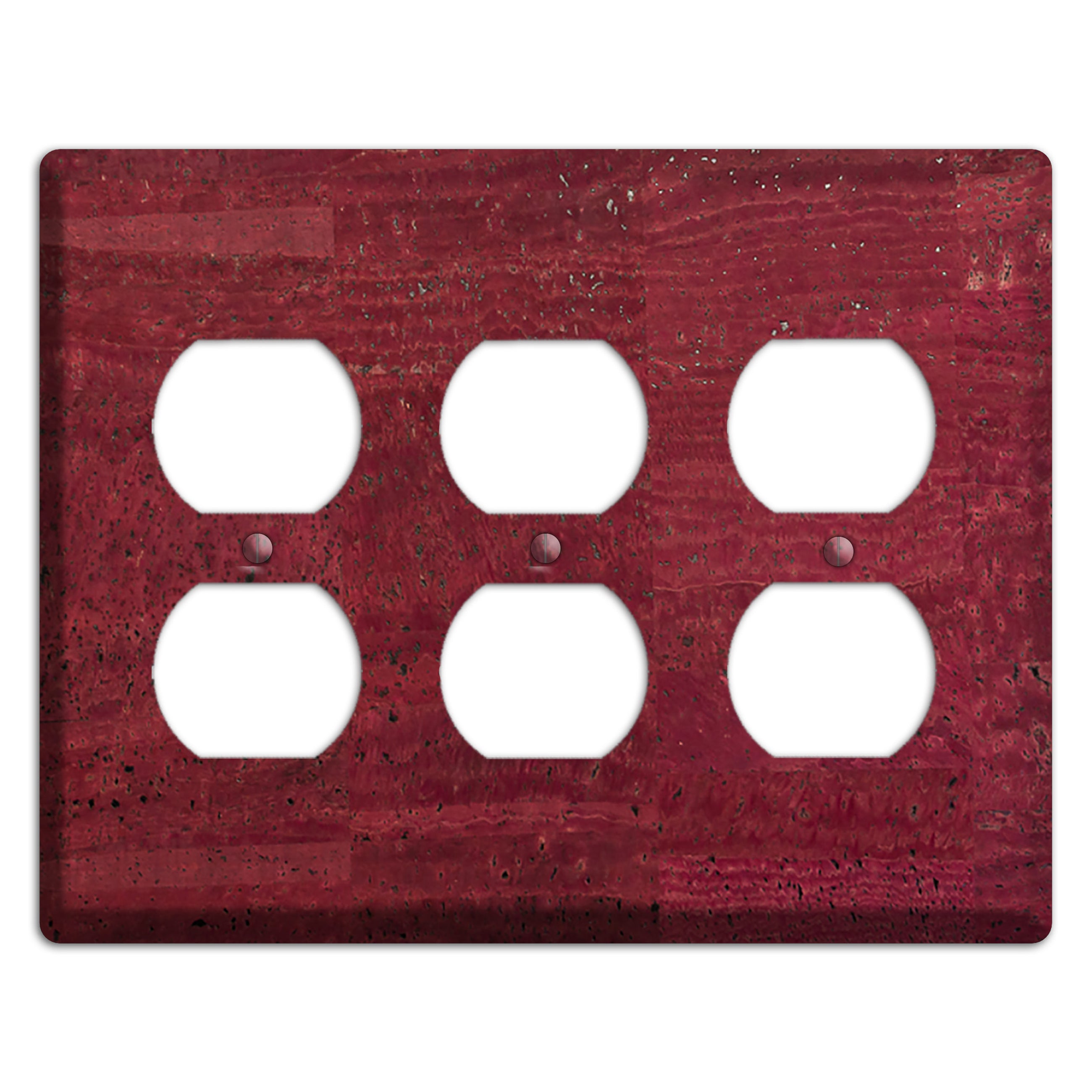 Cranberry Cork 3 Duplex Wallplate