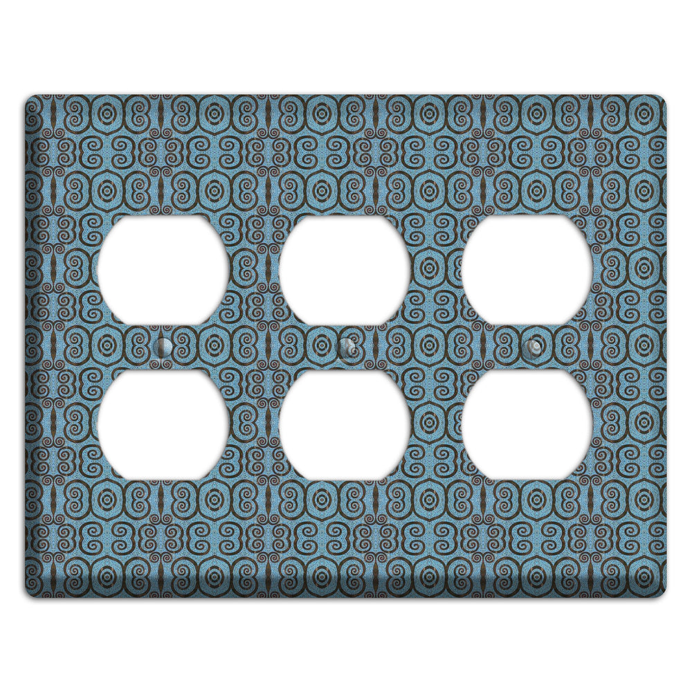 Blue Tapestry 3 Duplex Wallplate