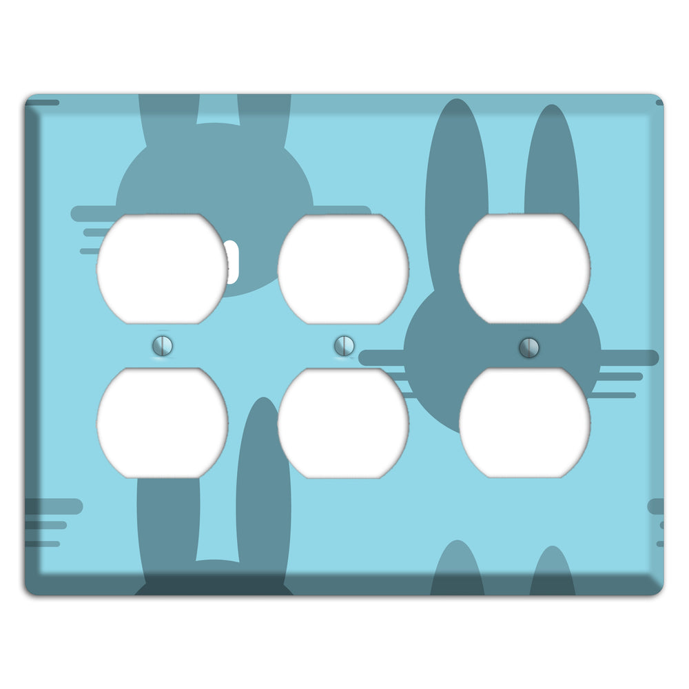 Blue Bunny 3 Duplex Wallplate