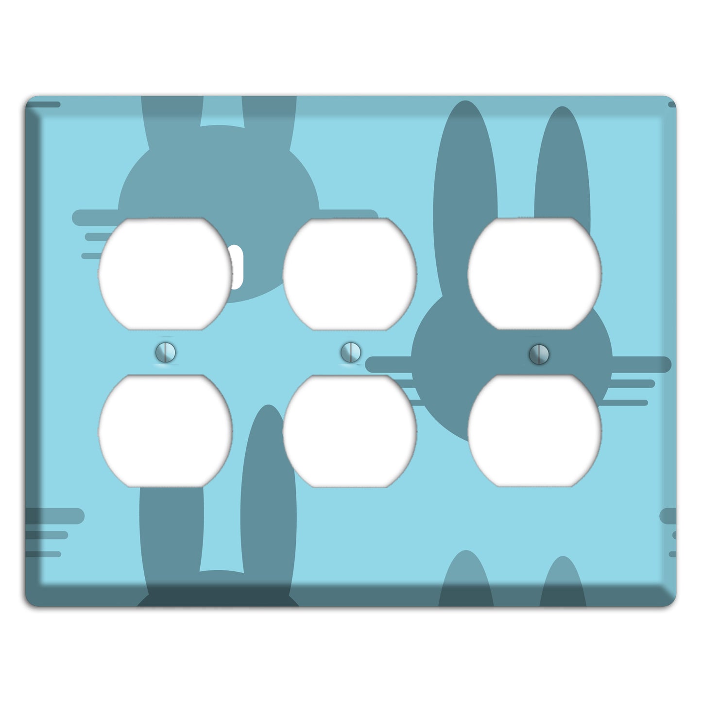Blue Bunny 3 Duplex Wallplate