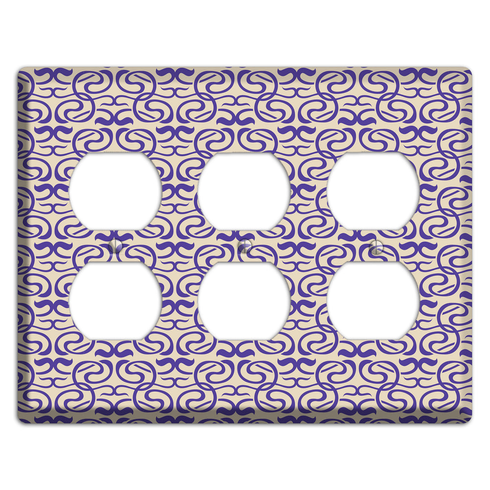 Nouveau Swirls 3 Duplex Wallplate