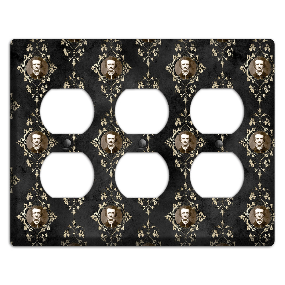 Edgar Allen Poe Self Portrait 3 Duplex Wallplate