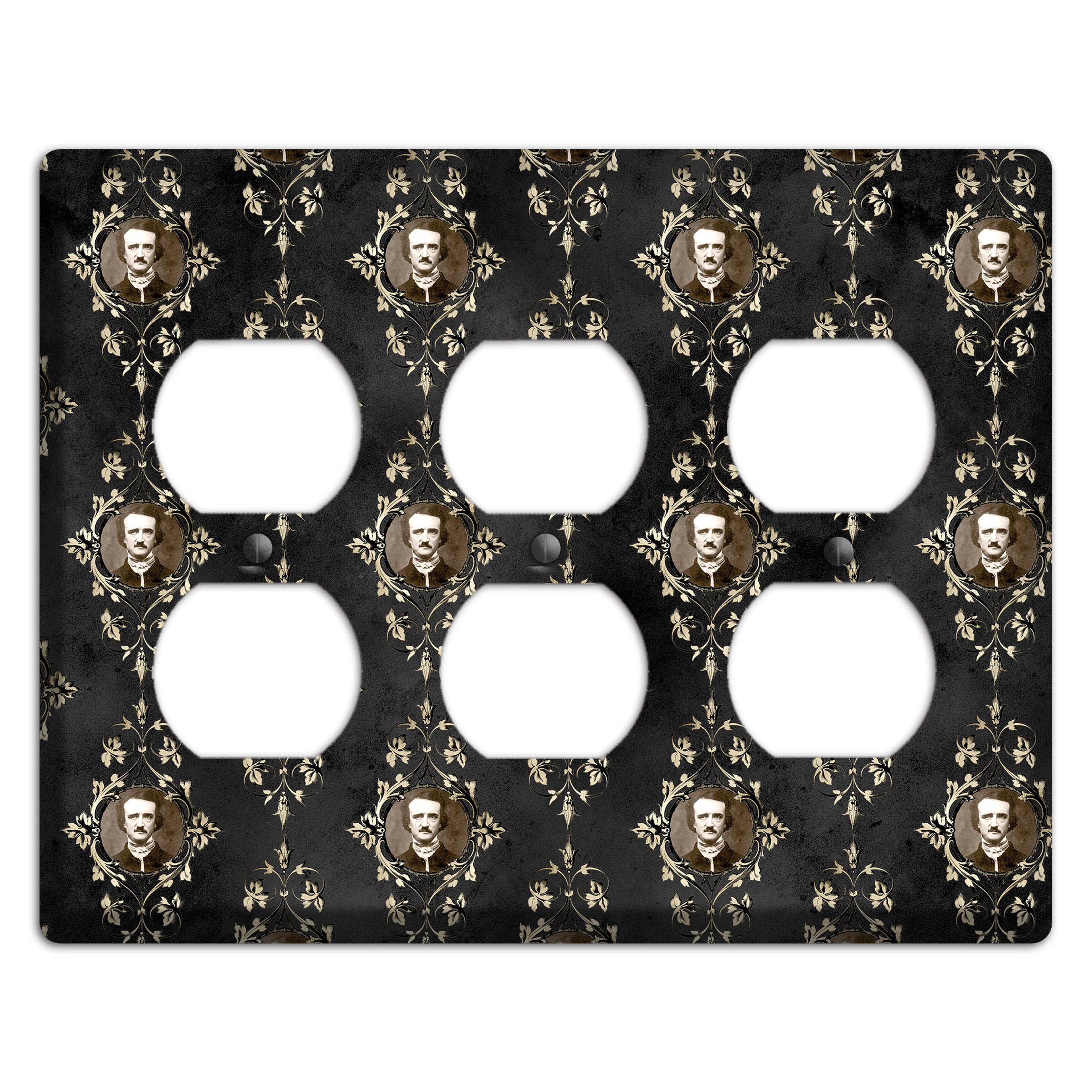 Edgar Allen Poe Self Portrait 3 Duplex Wallplate