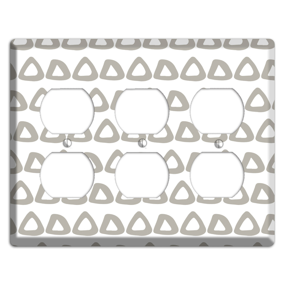 Simple Scandanavian Style H 3 Duplex Wallplate