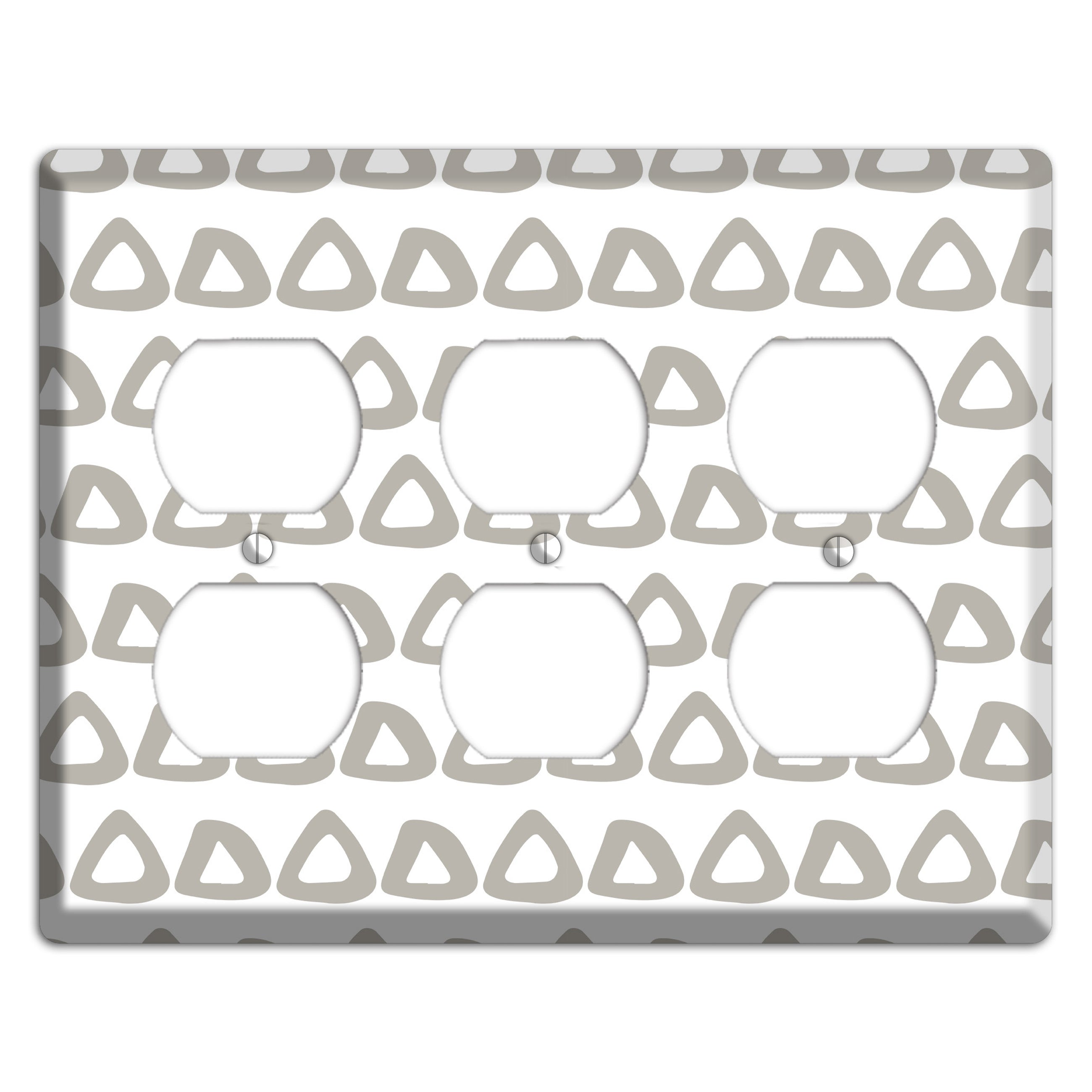 Simple Scandanavian Style H 3 Duplex Wallplate