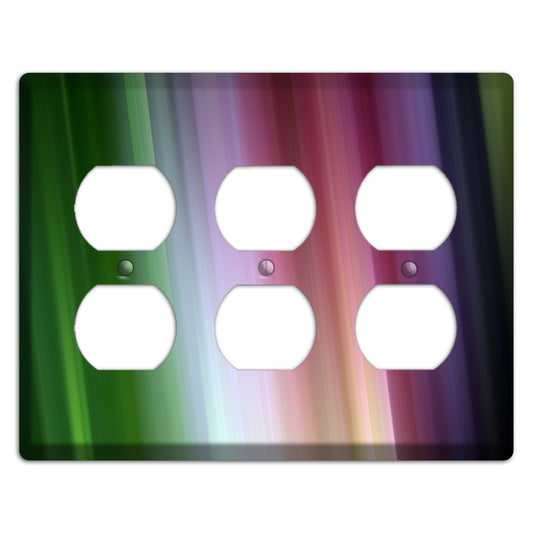 Green Lavender and Pink Ray of Light 3 Duplex Wallplate