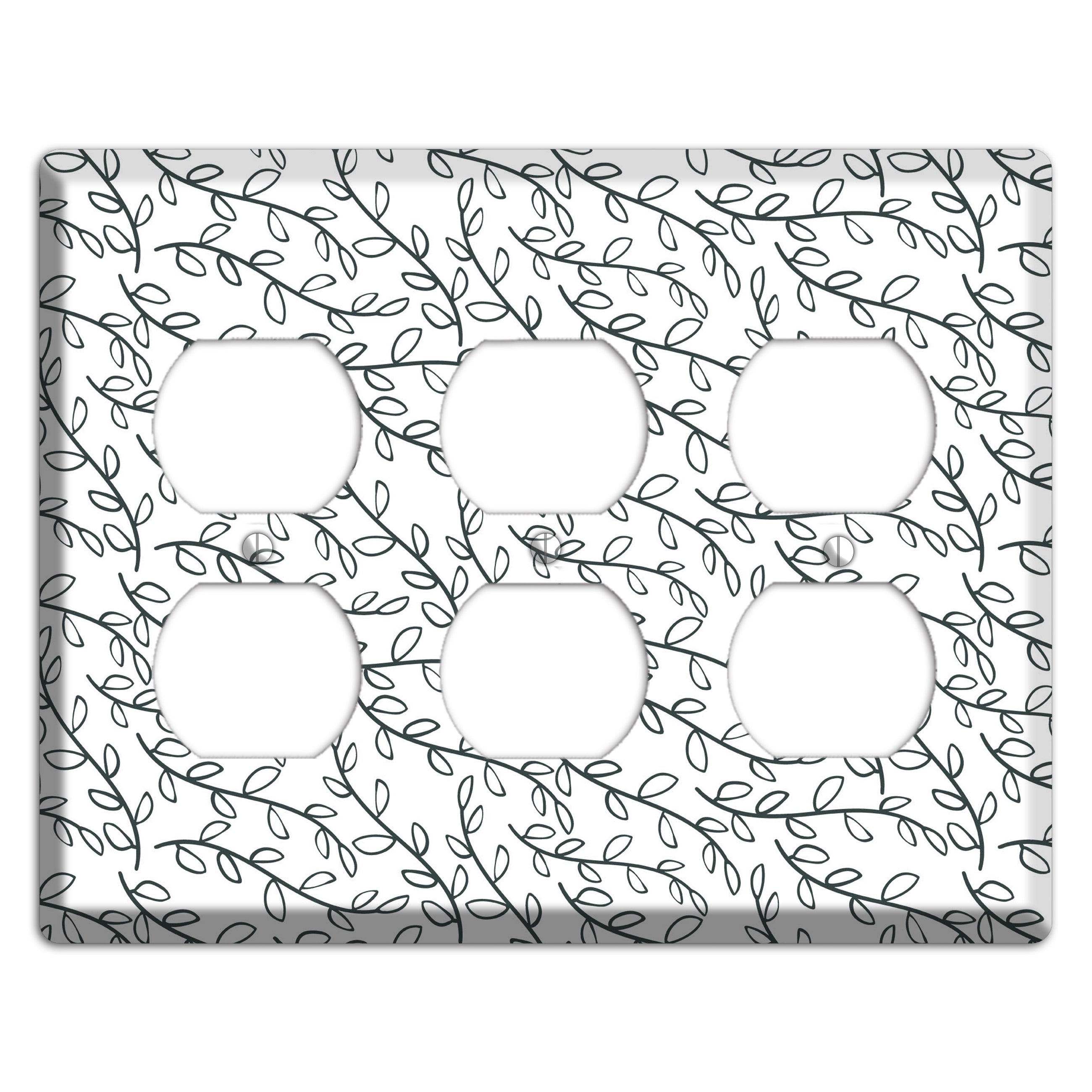 Leaves Style O 3 Duplex Wallplate