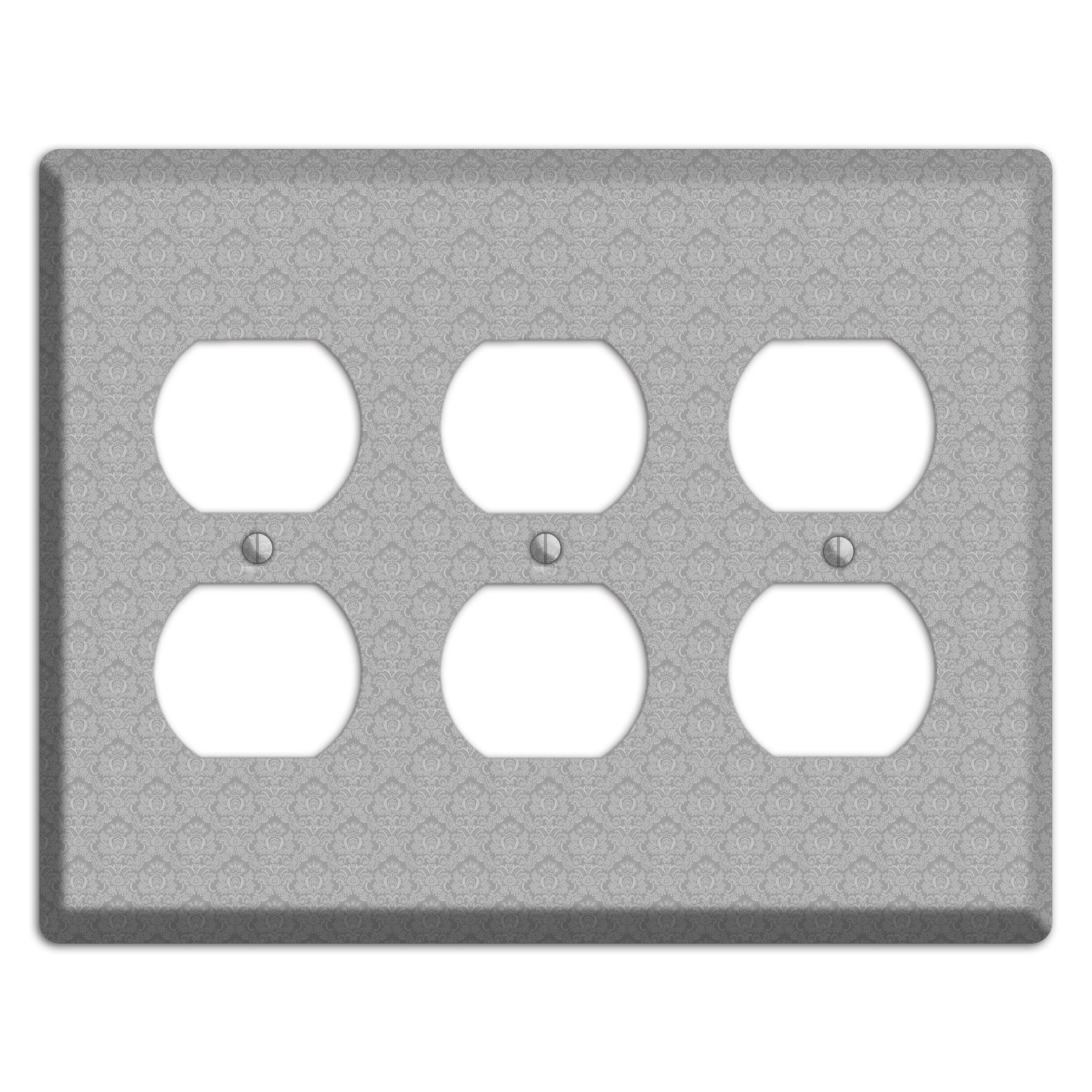 Light Grey Cartouche 3 Duplex Wallplate