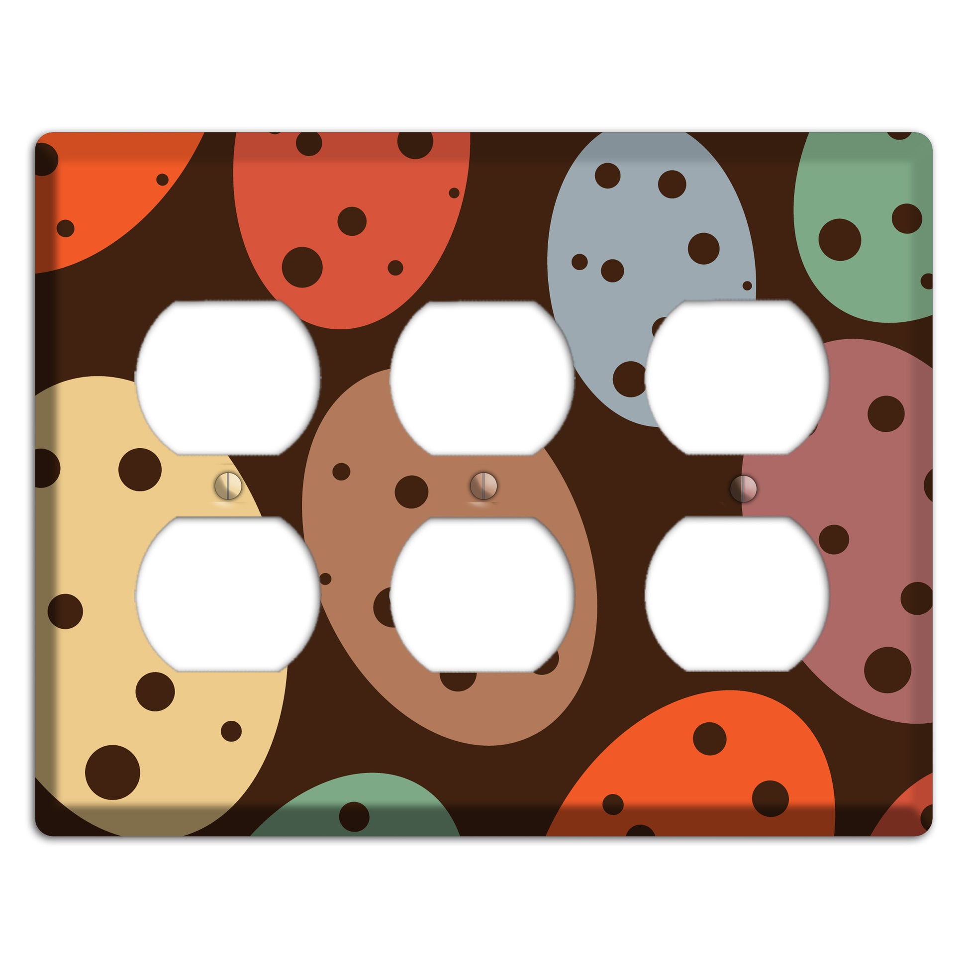 Brown Eggs 3 Duplex Wallplate