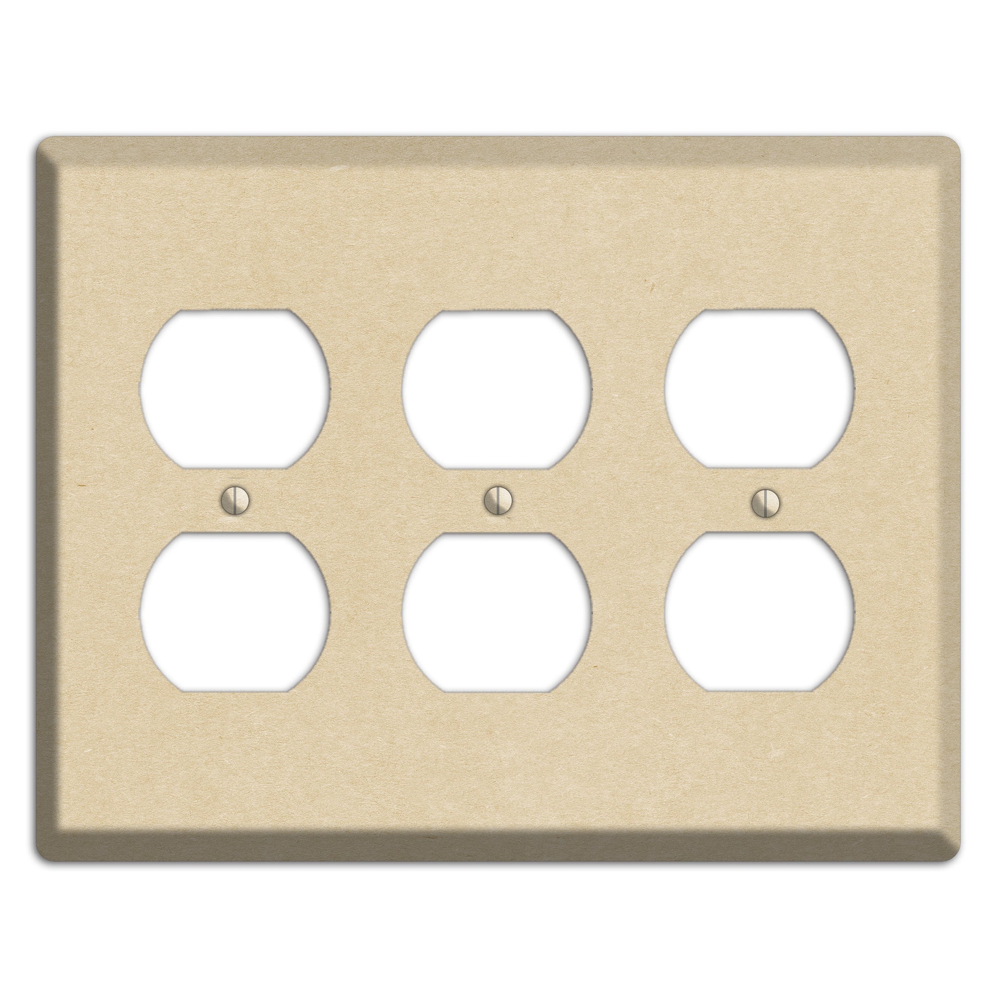 Double Pearl Lusta Kraft 3 Duplex Wallplate
