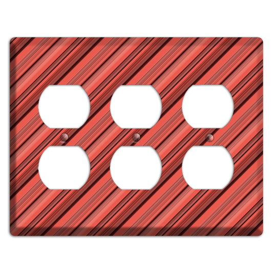 Red Stripes 2 3 Duplex Wallplate