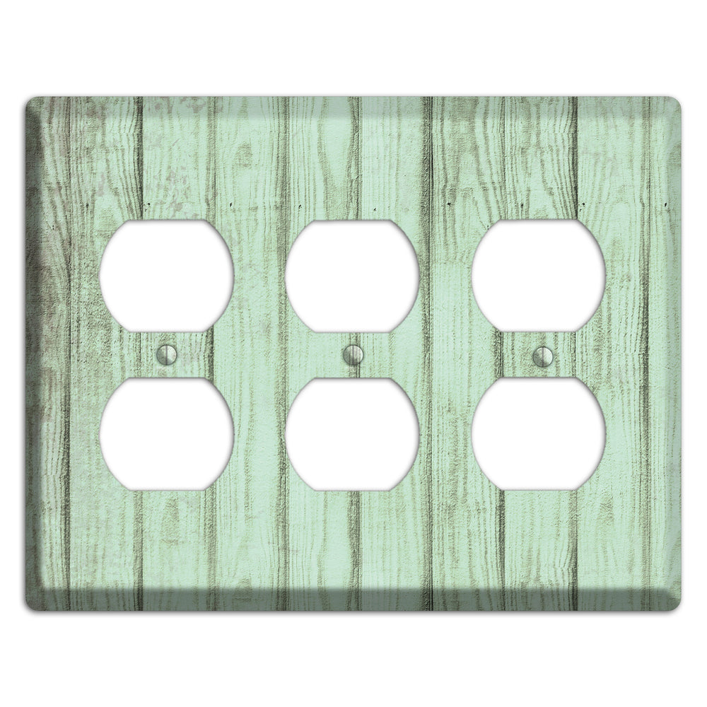 Norway Weathered Wood 3 Duplex Wallplate